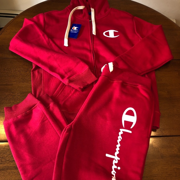 red champion tracksuit
